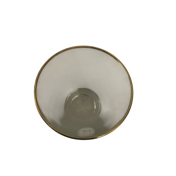 Crown Royal Gold Rimmed Clear Glasses Set Of 2 4.1" Tall 3.5" Wide Made In Italy - Picture 3 of 3